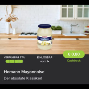 Homann Mayonnaise für 0,69€ mit Marktguru