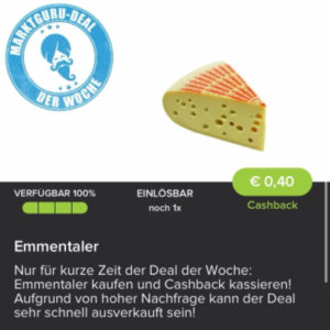 Marktguru Deal der Woche Emmentaler