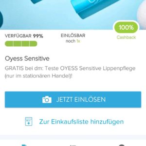 Oyess Sensitive Gratis mit Marktguru nur bei Dm