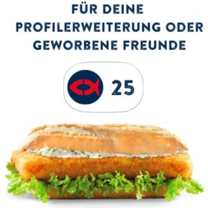 Gratis in der Nordsee App: ein Backfisch Baguette