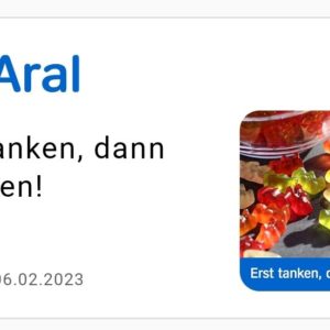 meinAral App ⛽ | "Erst tanken, dann naschen!"