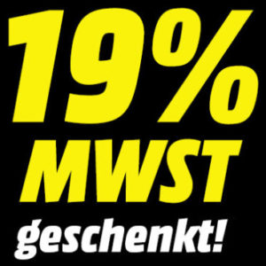 noch bis 9 Uhr 🔥 MwSt.-geschenkt-Aktion bei MediaMarkt &amp; Saturn - 15,966% Rabatt auf fast alles!