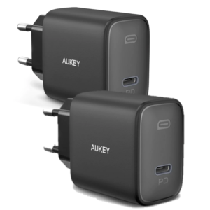 2er Pack: 20W Aukey Swift Ladegerät für 16,19€ (statt 30€) - Gratis: USB-C to USB-A Kabel