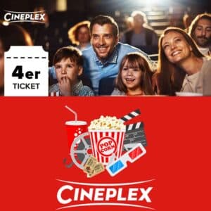 🎞️ 4 Cineplex Kinotickets für 16,90€ mit Lidl Plus App 👉 nur 4,22€ pro Ticket! 🤩