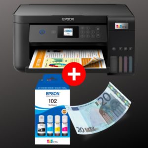 Epson EcoTank ET-2851 Tintenstrahl Multifunktionsdrucker mit WLAN + 4er-Pack Tintenpatronen für 269€ + 20€ Cashback (statt 302€)