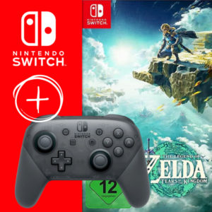 🎮 Nintendo Switch Pro Controller in Grau + Zelda: Tears of the Kingdom für 99,99€ (statt 120€)