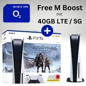 🎮 PS5 / PlayStation 5 Disc im God of War Bundle für 29€ + 40GB 5G im o2 Free M Boost für 34,99€/Monat