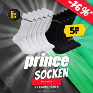 🧦 5er Pack Prince Herren Socken für 5,99€ zzgl. Versand