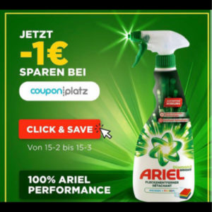 Ariel Fleckenentferner 1€ sparen bei Couponplatz