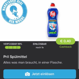 Marktguru Deal der Woche Pril 40 Cent Cashback