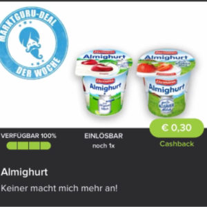 Markguru Deal der Woche Almighurt 30 Cent