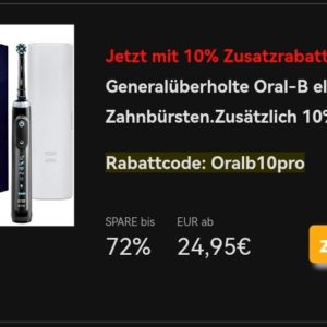 Dealclub: 10% Zusatzrabatt auf generalüberholte Oral-B &amp; Philips Zahnbürsten.