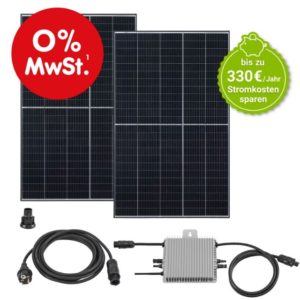 ☀️🔌 Balkonkraftwerk Juskys 600W + WLAN-Wechselrichter & Adapter für 502,94€