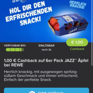 JAZZ Äpfel 6er Pack nur bei Rewe für 0,99€ mit Marktguru