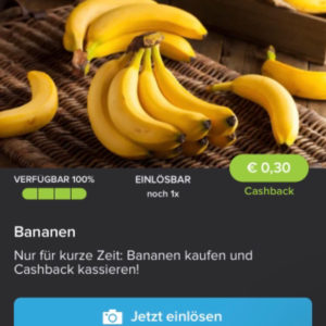 Bananen mit Marktguru für 0,95€