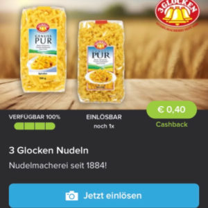 3 Glocken Nudeln für 1,59€ mit Marktguru