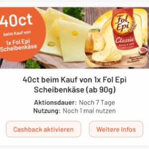 Fol Epi Scheibenkäse für 1,24€ mit Smhaggle