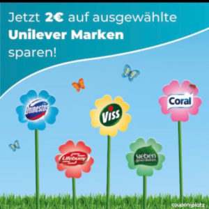 Unilever und couponplatz Viss,Domestos, Lifebuoy, Sieben Genarationen und Coral 2€ sparen