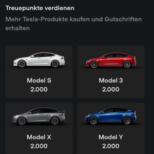 Gratis Kilometer und Punkte bei Tesla Bestellung