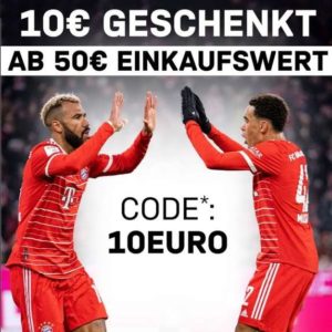 10€ Rabatt im FC Bayern München Shop bis 12.03.2023 ab 50€ Einkauf