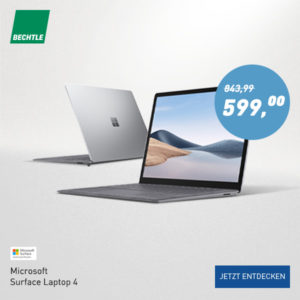 💻 MS Surface Laptop 4 i5 8 /256GB platin für 712,81€ brutto (statt 777€) - nur für Gewerbetreibende