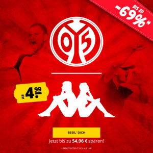 ⚽️ Mainz 05 / Kappa Sale bei SportSpar 👉 z.B. 3er-Pack Socken für 4,99€ (zzgl. Versand)