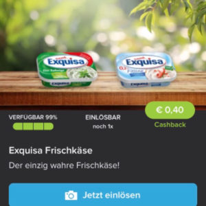 Exquisa Frischkäse für nur 0,43€ mit Marktguru