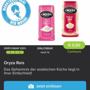 Marktguru Deal der Woche ORYZA Reis