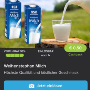 Weihenstephan Milch für 0,69€ mit Marktguru