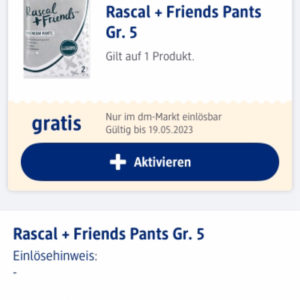 Rascal + Friends Pants Gr 5 GRATIS bei DM