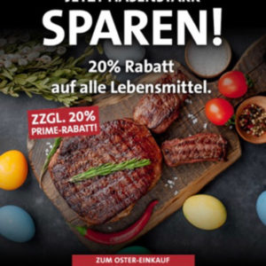 20% Rabatt auf Lebensmittel Kreutzers vor Ostern