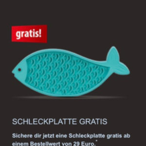 Schleckplatte gratis zu Katzenfutter von Happy Cats MBW 29€