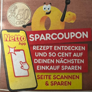 Netto App Scannen 50 Cent geschenkt beim nächsten Einkauf