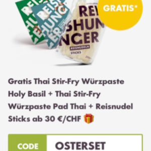 gratis Thai Kochset zu Bestellung bei Reishunger 30€ MBW