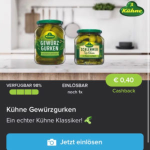 |Edeka Südbayern| Kühne Gewürzgurken für 0,95€ mit Marktguru + smhaggle