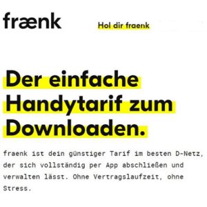 + 3GB on top bekommen bei fraenk for friends 👉 für Werber und Geworbene