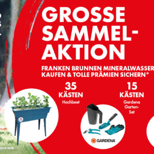 Hochbeete, Garten-Sets von Gardena und Bewässerungskegel geschenkt bis 31.05.23 beim Kauf ab 2 Kästen Franken Brunnen