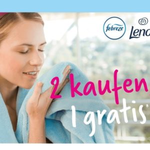 2 Febreze-Produkte kaufen, 1 Lenor Weichspüler gratis im Real-Markt erhalten