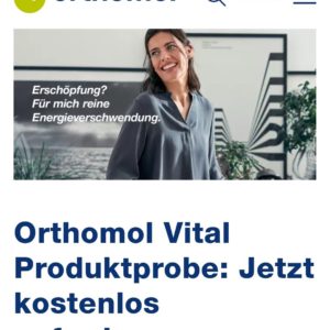 Gratis Probe Orthomol Vital f oder m