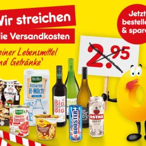 Versandkostenfreie Lieferung für Lebensmittel und Getränke bei Netto Marken-Discount bis 06.05.2023 ab 50€
Bestellwert