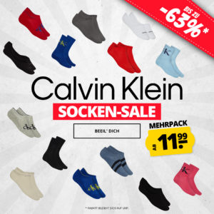 🧦 Calvin Klein Socken Sale z.B. 6 Paar für 13,99€