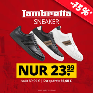 👟 Lambretta Sneaker in 3 Farben für 23,99€ zzgl. Versandkosten