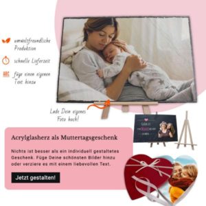 💖 Muttertagsgeschenke bei Wandmotiv24 - z-B. anpassbare Schieferplatten