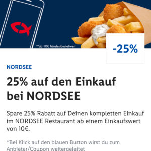 25% Rabatt bei Nordsee mit Lidl Partnervorteilen