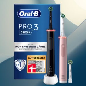 🪥 Oral B Pro 3 3900 mit 3 Aufsteckbürsten für 45,99€ (statt 73€)