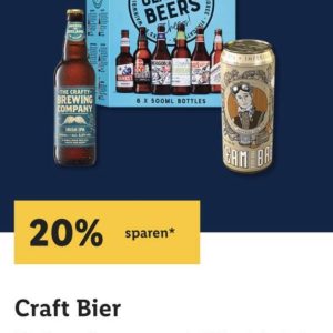 Zum Vatertag 20 % auf Craft Bier bei Lidl mit Lidl+ App