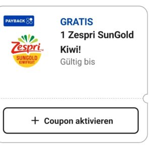 Gratis Zespri Kiwi in der Payback App evtl. personalisiert