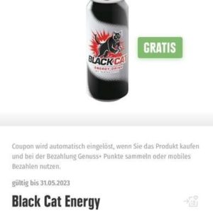 "Black Cat Energy" mit Edeka Genuss+ App bei Edeka Nord bis 31.05.2023 ab 5€ Einkauf