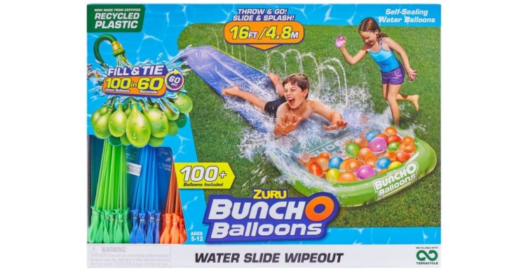 Zuru Bunch O Balloons Wipeout Wasserrutsche mit 100 Wasserballons