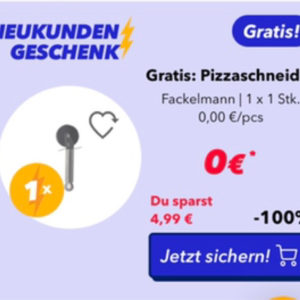 gratis Pizzaschneider von Fackelmann bei Motatos Zugabe für Neukunden